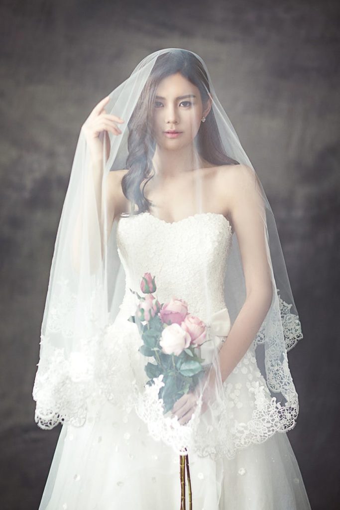 woman in white wedding dress